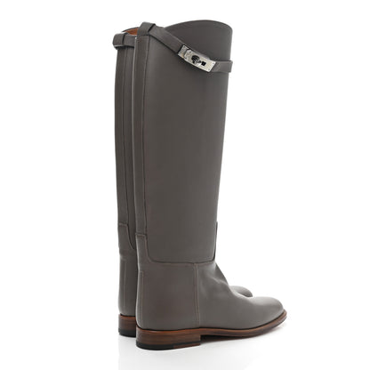 Hermes Swift Kelly Jumping Boots 35.5 Etain 4 of 8