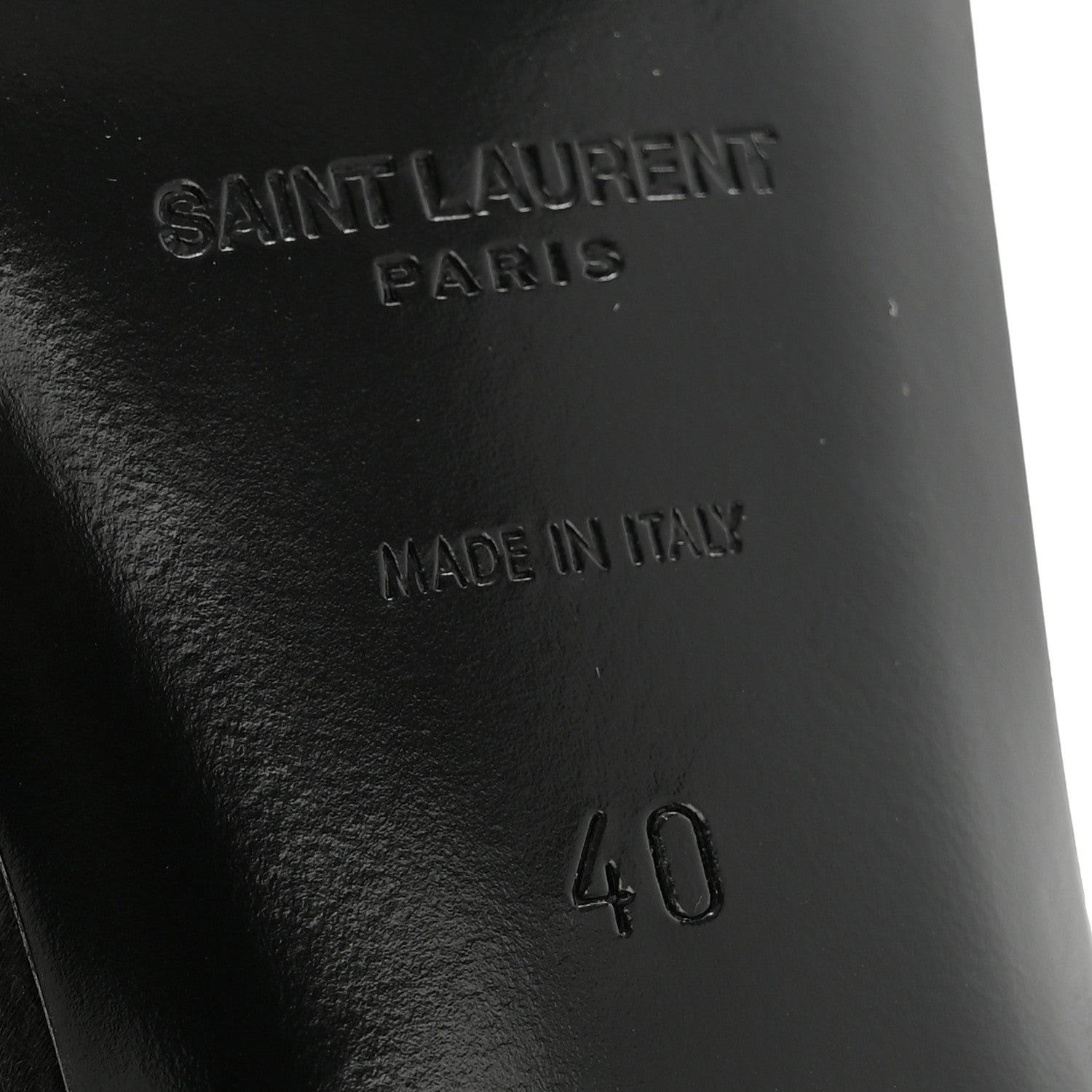 Saint Laurent Satin Slingback Jaspe 55 Sandals  40 Black 7 of 10