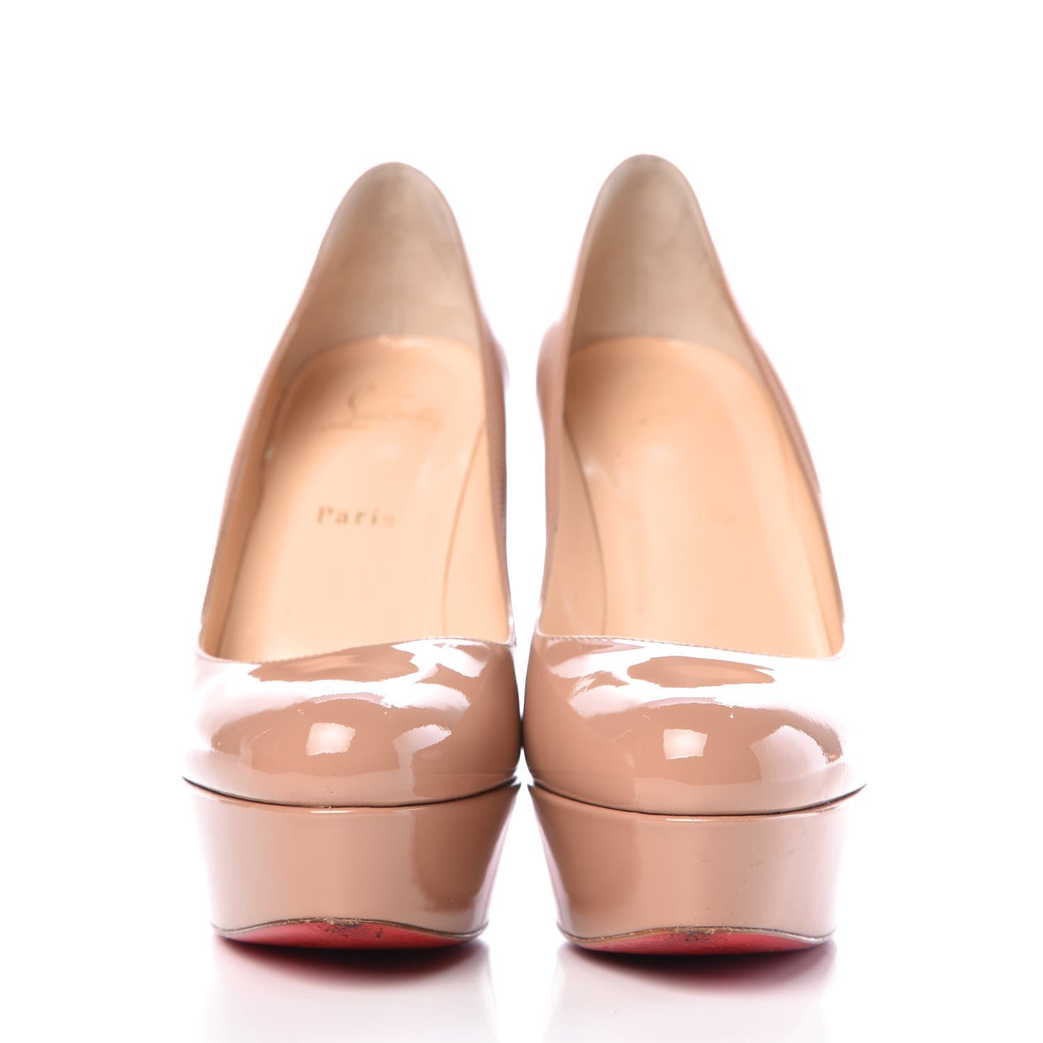 Christian Louboutin Patent New Simple 120 Platform Pumps 39.5 Nude 2 of 10