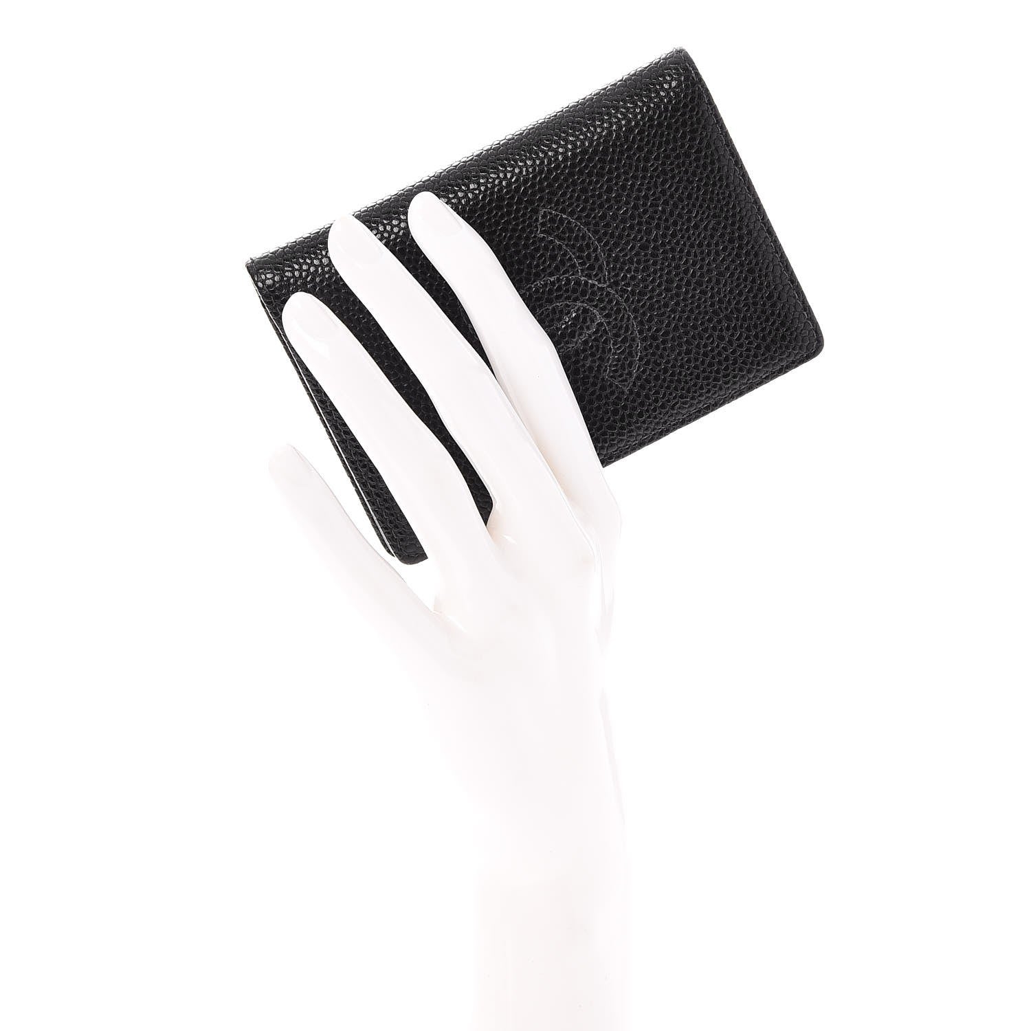 Chanel Caviar Timeless CC Card Holder Wallet Black 2 of 8