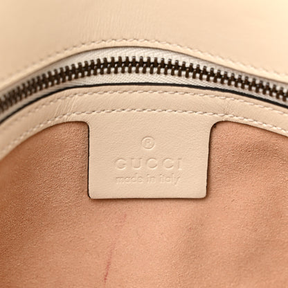 Gucci Calfskin Matelasse Small GG Marmont Shoulder Bag White 6 of 10