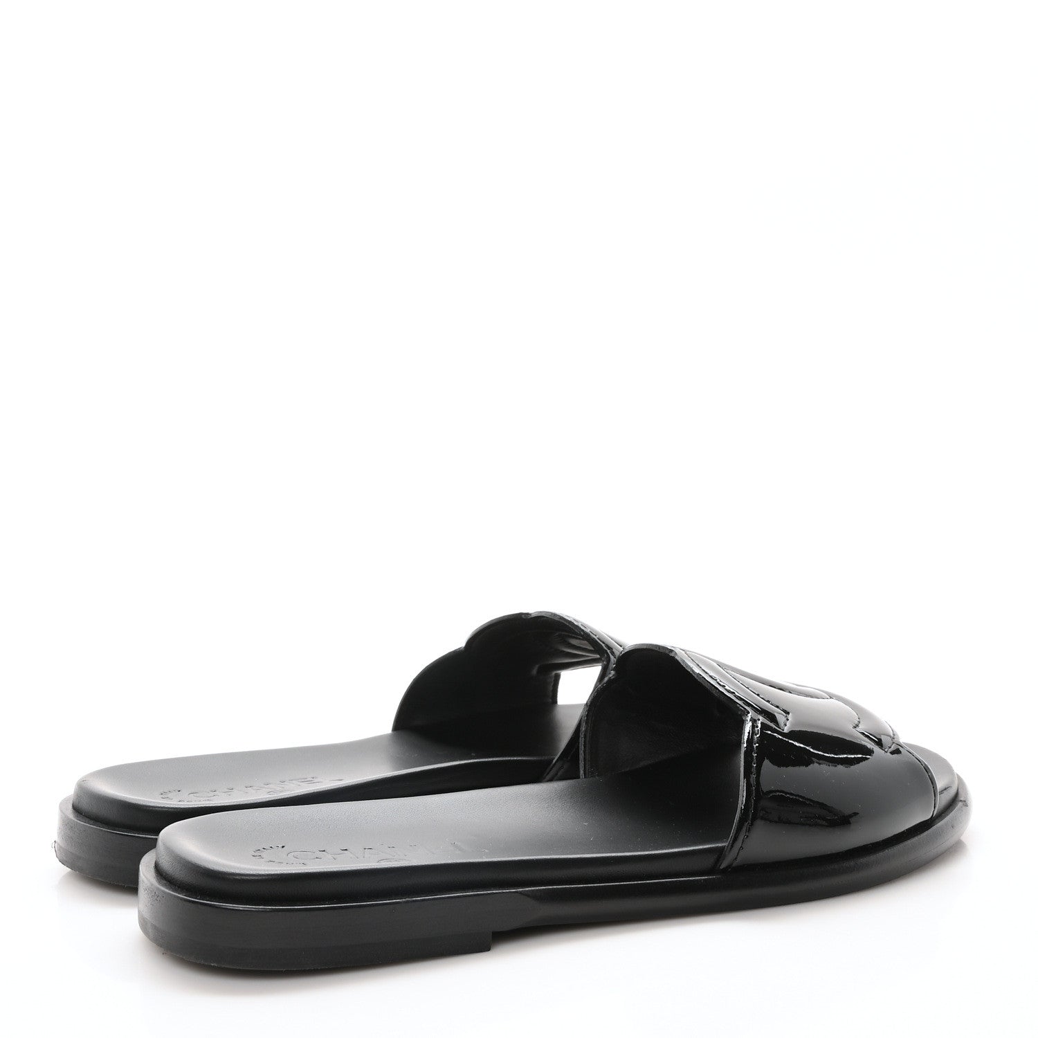 Chanel Mesh Patent Calfskin CC Mules 40.5 Black 5 of 9