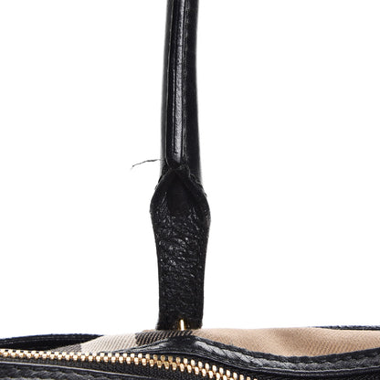 Burberry Calfskin House Check Small Salisbury Tote Black 13 of 19