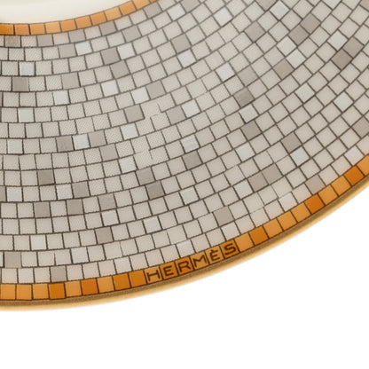Hermes Porcelain Mosaique Au 24 Gold Coffee Cup and Saucer Set of 2 10 of 10