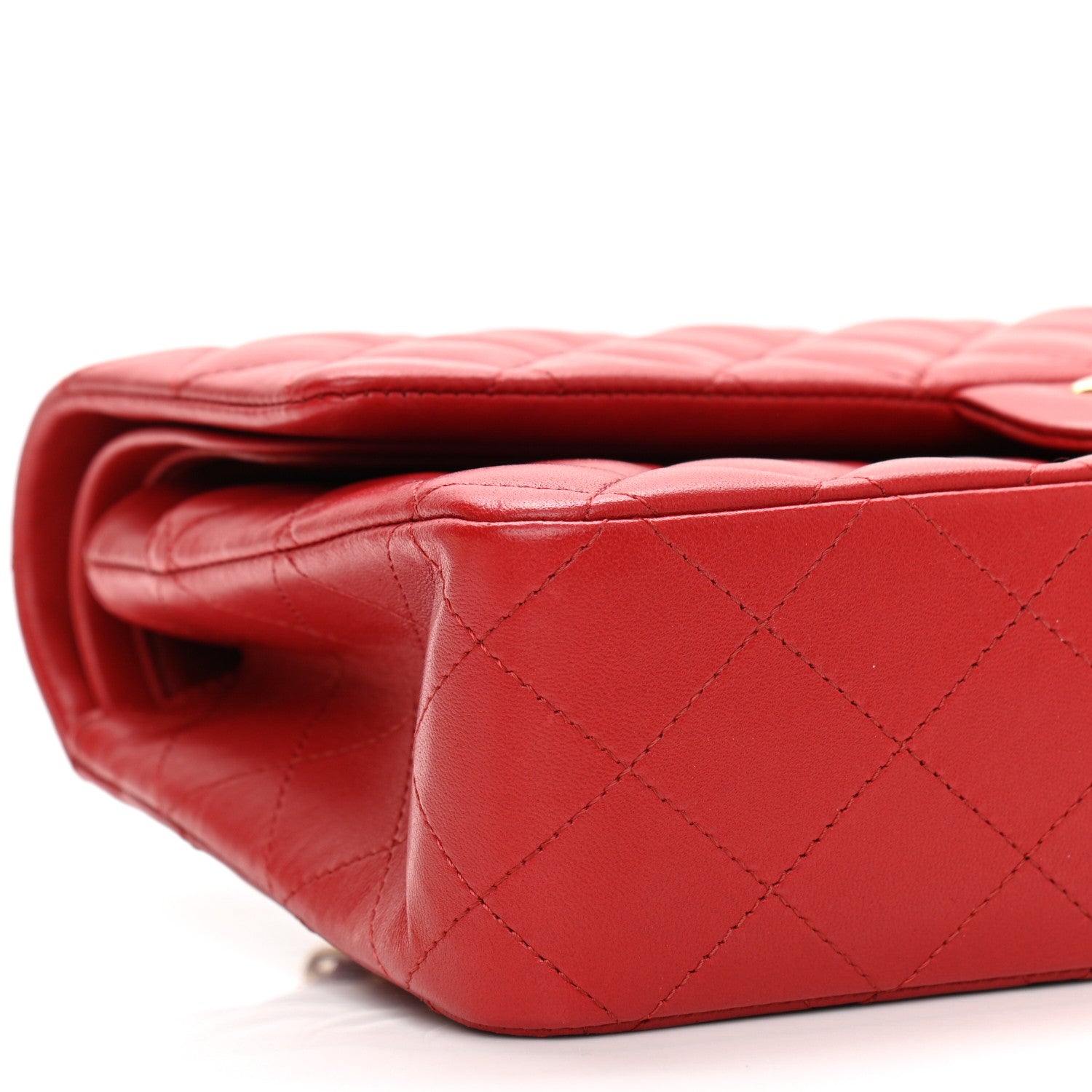 Chanel Lambskin Quilted Medium Double Flap Red 7 of 9