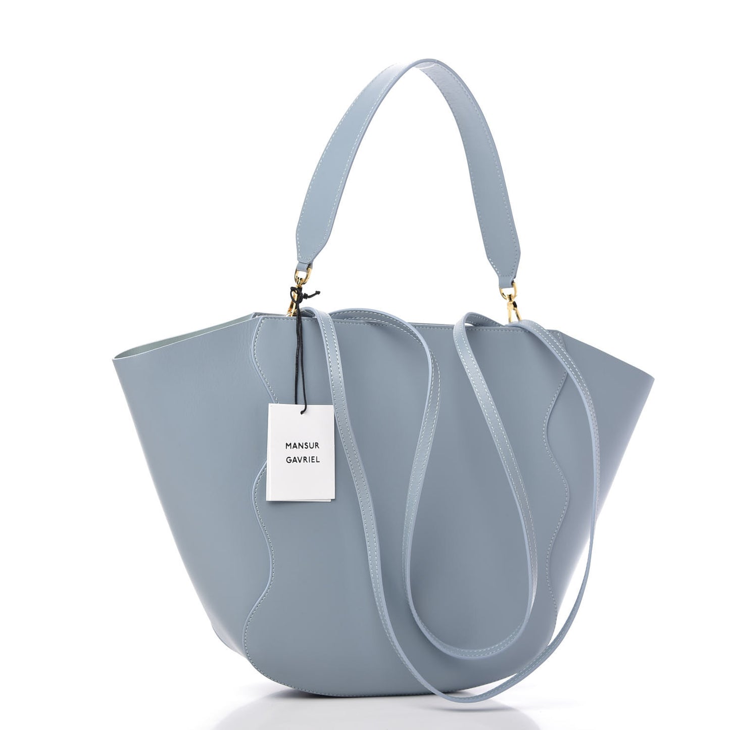 Calfskin Ocean Tote Grey Blue