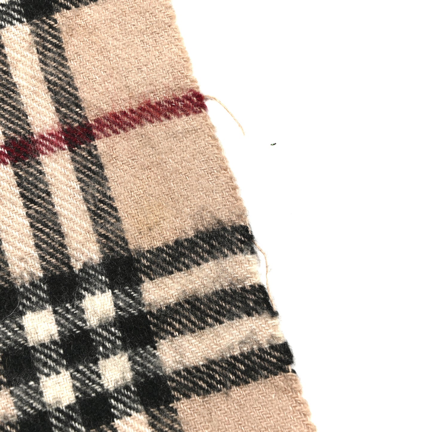 Cashmere Check Fringe Scarf Archive Beige