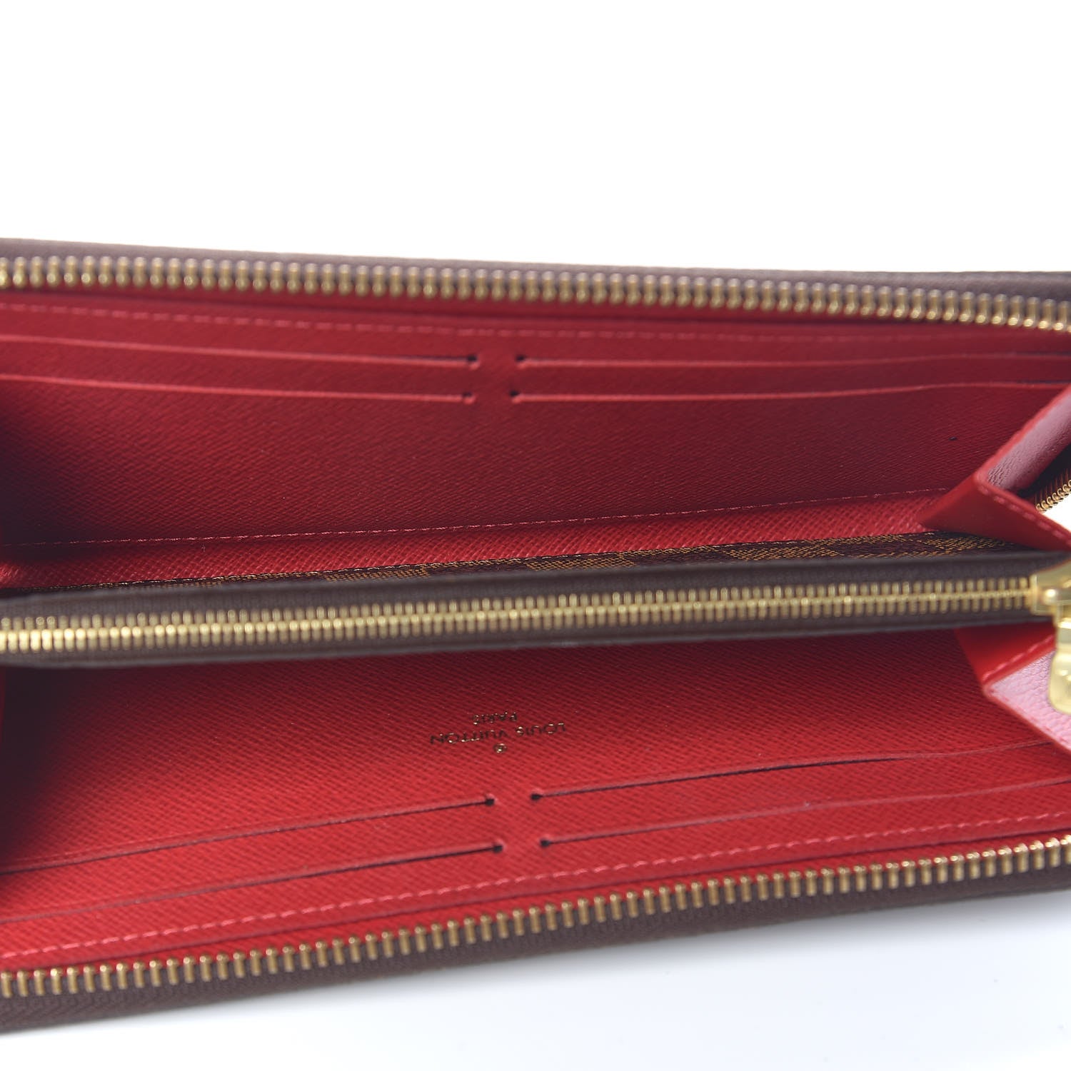 Louis Vuitton Damier Ebene Clemence Wallet Cherry 5 of 8
