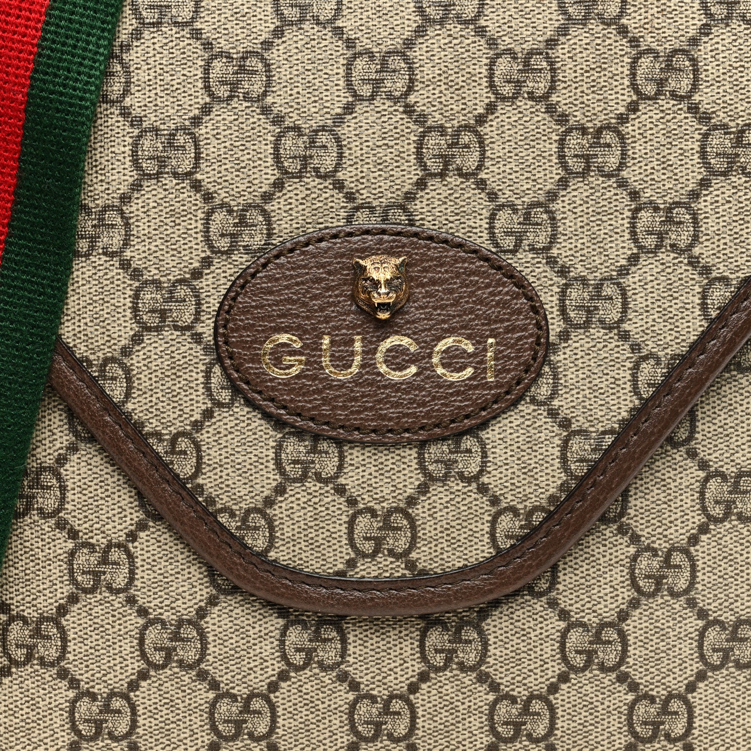 Gucci GG Supreme Monogram Web Medium Neo Vintage Flap Messenger Bag Beige New Acero 8 of 10