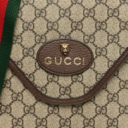 Gucci GG Supreme Monogram Web Medium Neo Vintage Flap Messenger Bag Beige New Acero 8 of 10