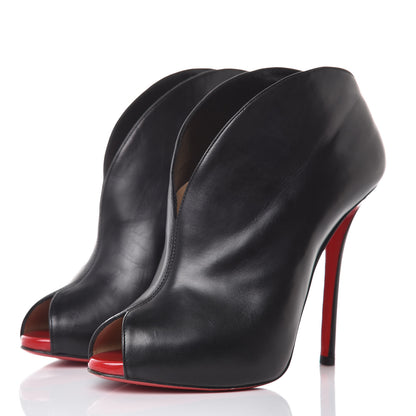 Christian Louboutin Shiny Calfskin Chester Fille 120 Ankle Bootie 38.5 Black 3 of 9