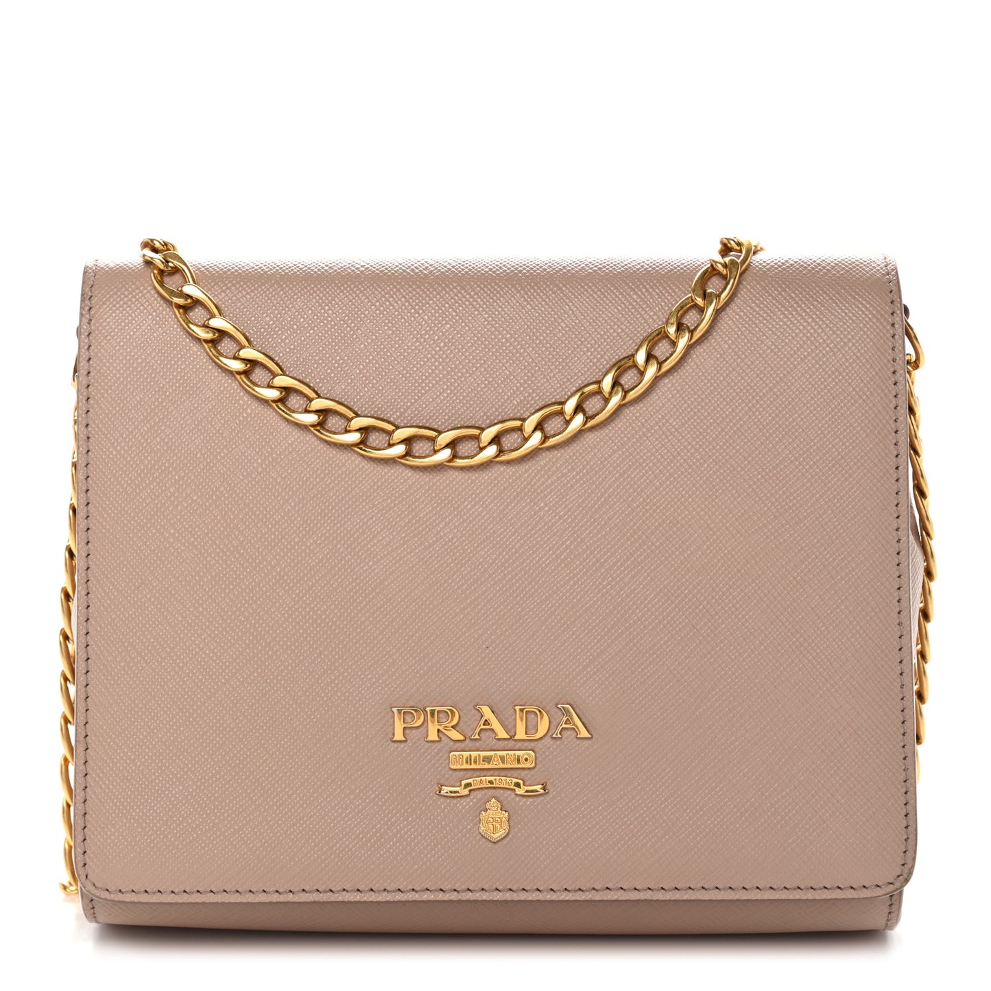 Saffiano Chain Crossbody Bag Cipria