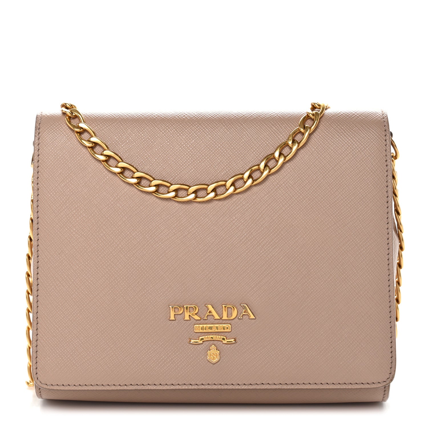Prada Saffiano Chain Crossbody Bag Cipria 1 of 11