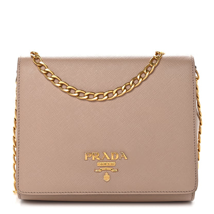 Prada Saffiano Chain Crossbody Bag Cipria 1 of 11