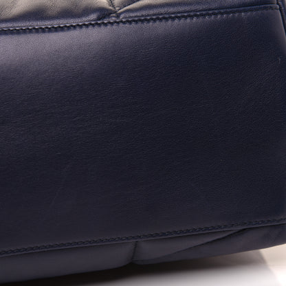 Saint Laurent Lambskin Quilted Small Loulou Puffer Monogram Chain Satchel Navy 22 of 24