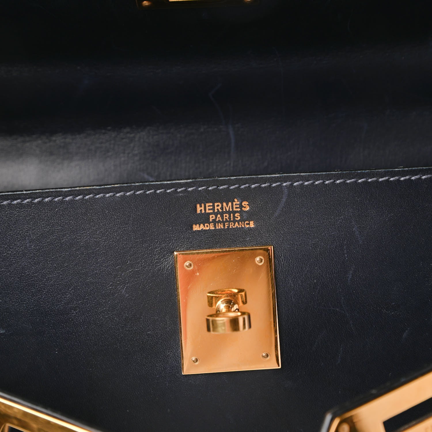 Hermes Box Kelly Retourne 32 Indigo 8 of 10