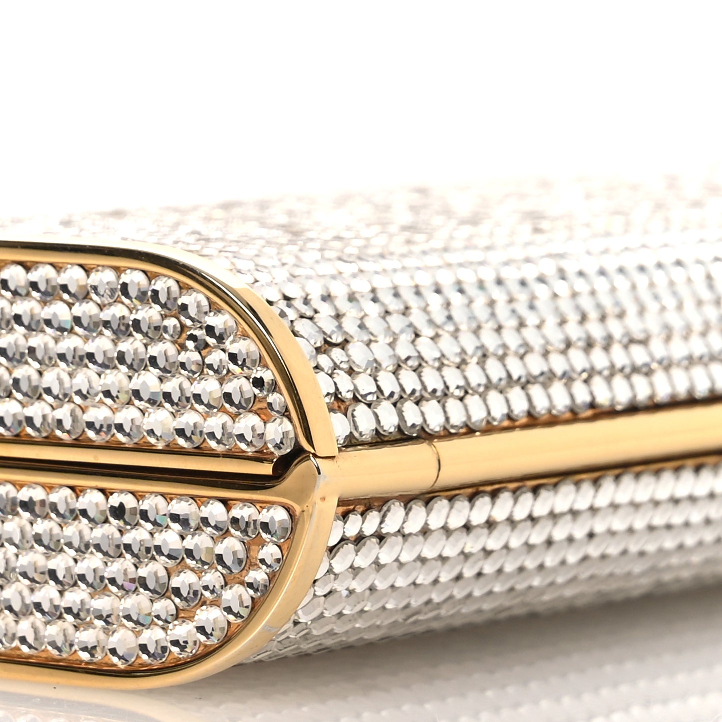 Swarovski Crystal Minaudiere Clutch Silver Gold