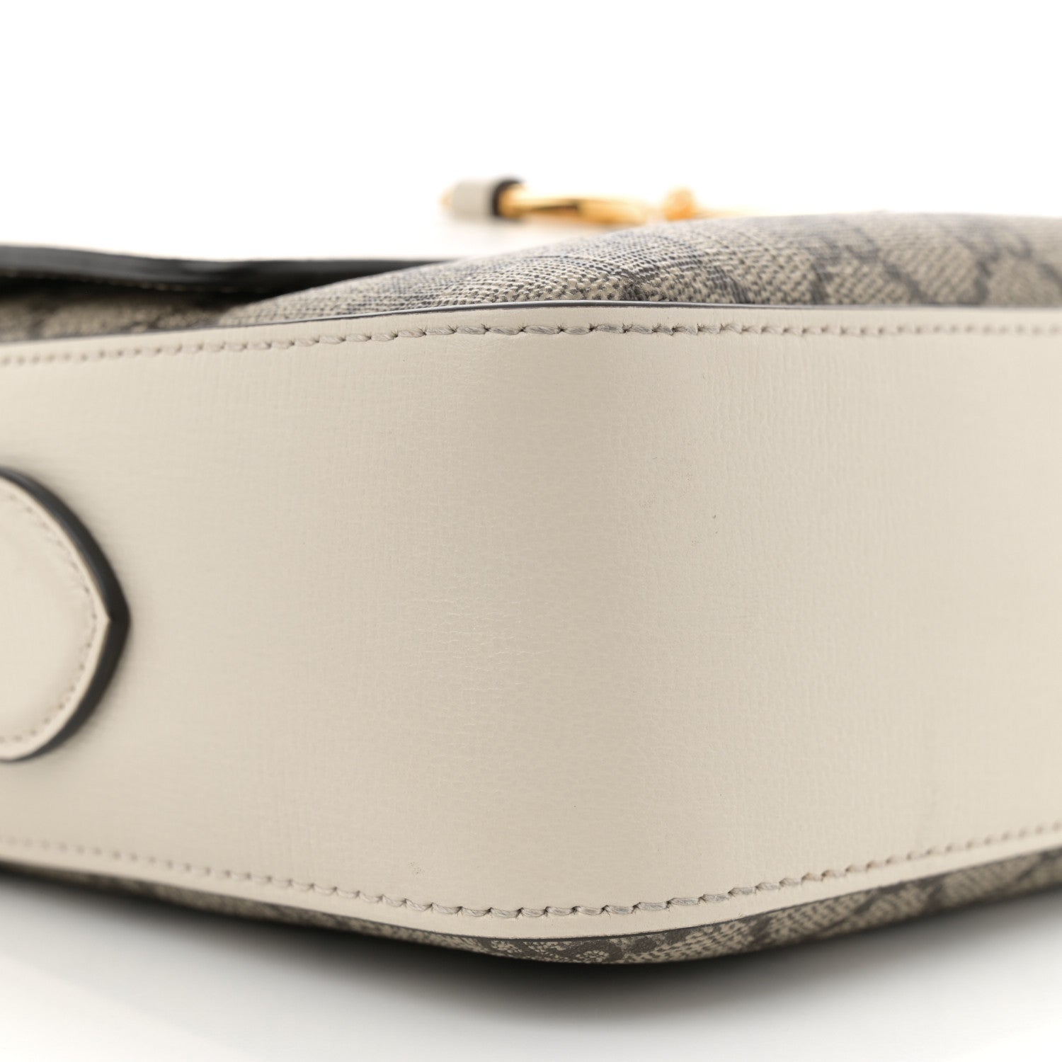 Gucci GG Supreme Monogram Small Horsebit 1955 Shoulder Bag Beige Mystic White 9 of 13