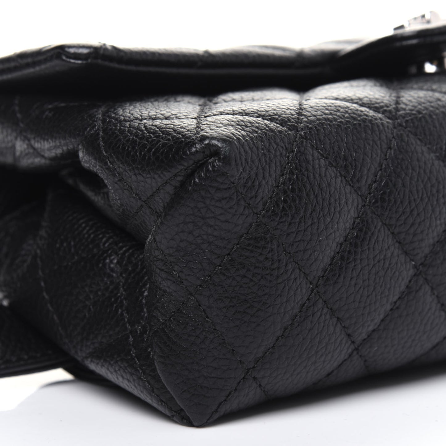 Grained Calfskin Quilted 2.55 Reissue Flap Belt Bag Clutch Black