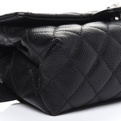 Chanel Grained Calfskin Quilted 2.55 Reissue Flap Belt Bag Clutch Black 9 of 11