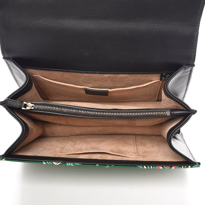 Gucci Jacquard Bamboo Web Floral Medium Dionysus Top Handle Bag Green Red 7 of 9