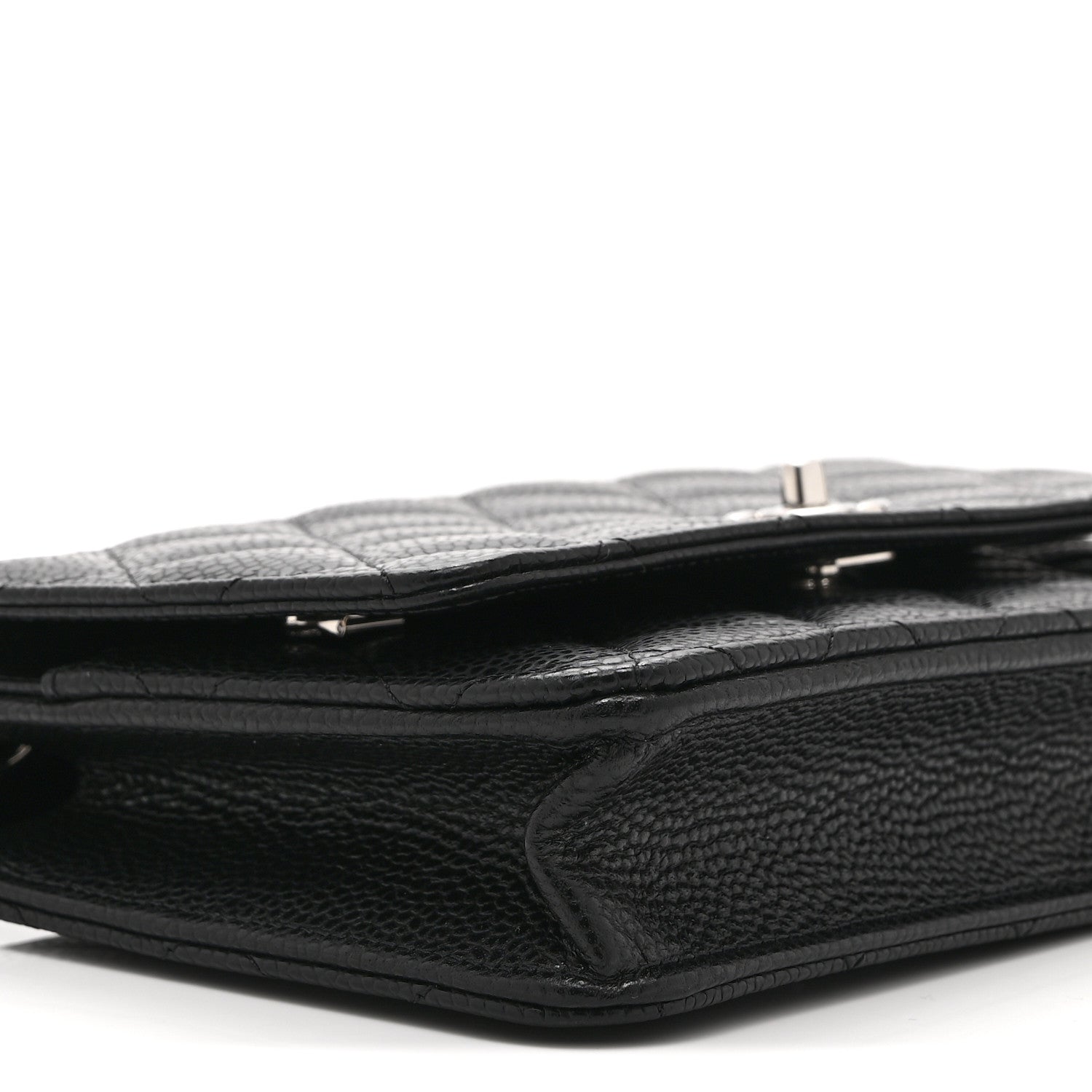 Chanel Caviar Quilted CC Turnlock Wallet On Chain WOC Black 10 of 11