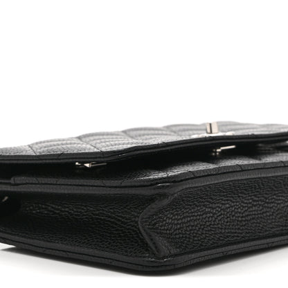 Chanel Caviar Quilted CC Turnlock Wallet On Chain WOC Black 10 of 11