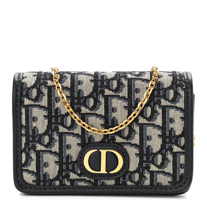 Christian Dior Oblique Nano 30 Montaigne Pouch Blue 1 of 10