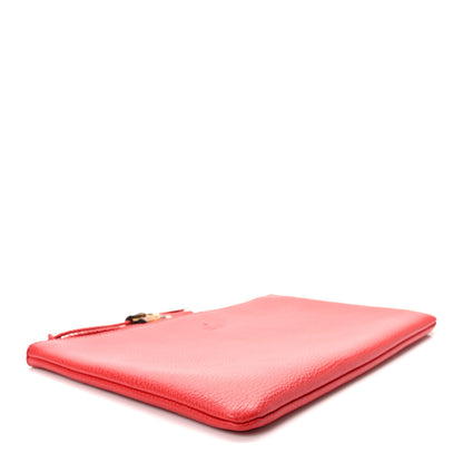 Gucci Calfskin Large Bamboo Clutch Red 4 of 7