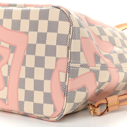 Louis Vuitton Damier Azur Tahitienne Neverfull MM 9 of 10