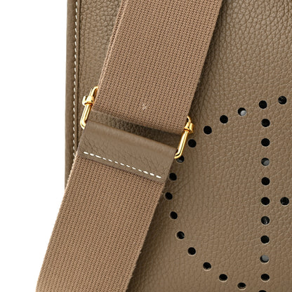 Hermes Taurillon Clemence Evelyne III PM Etoupe 11 of 12