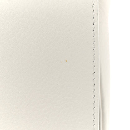 Balenciaga Pebbled Calfskin Logo Everyday Flap Chain Wallet White 12 of 12