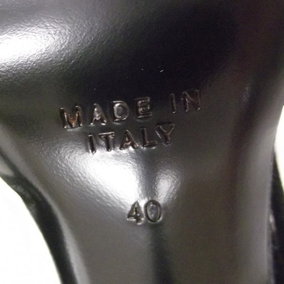 FASHIONPHILE RENECAOVILLASatinVelvetLaceUpHeels40Black 5 of 6