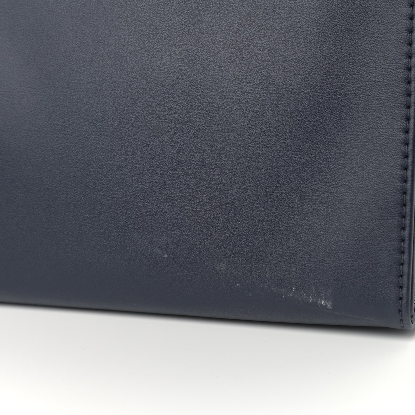 Vegan Leather Medium Shopping Bag Navy