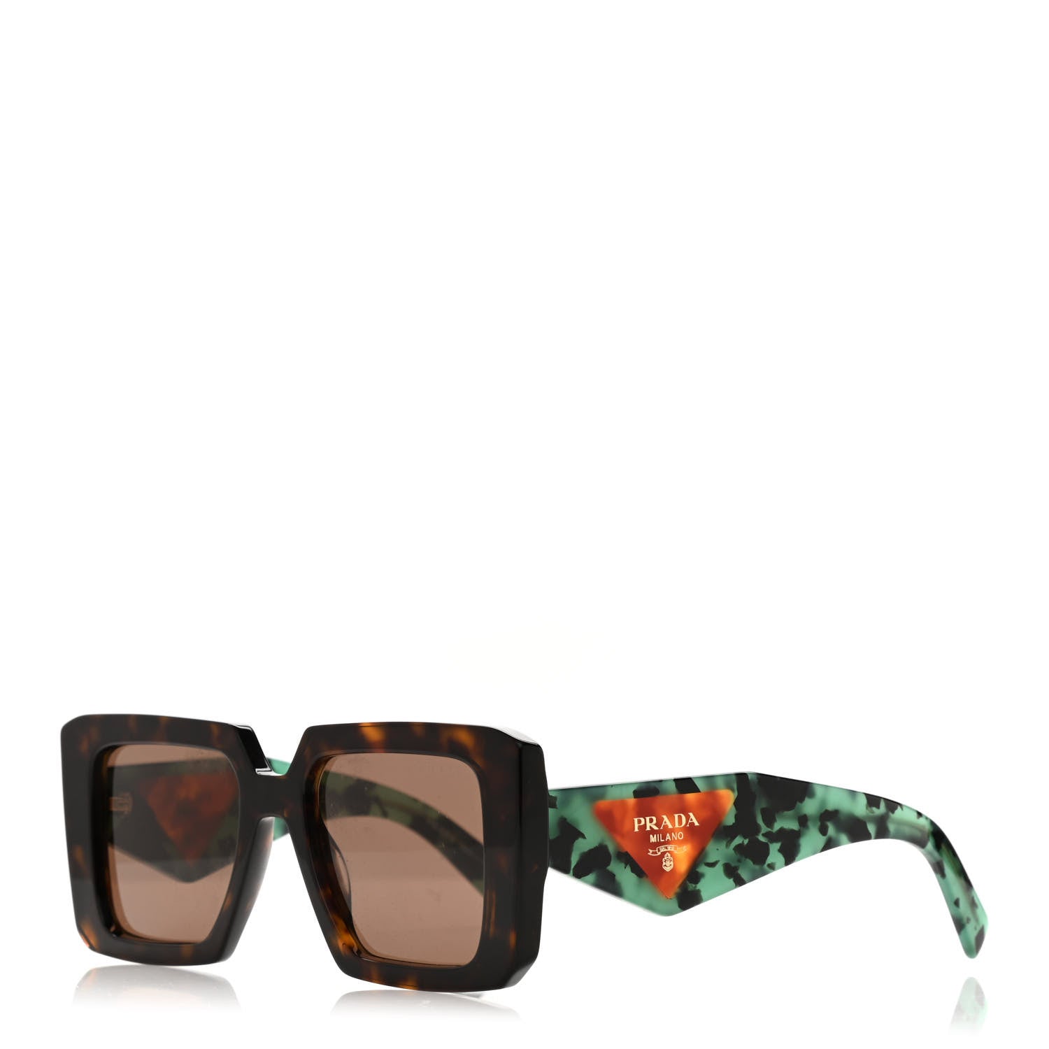 Prada Acetate Symbole Sunglasses SPR 23Y Red Tortoise 1 of 6