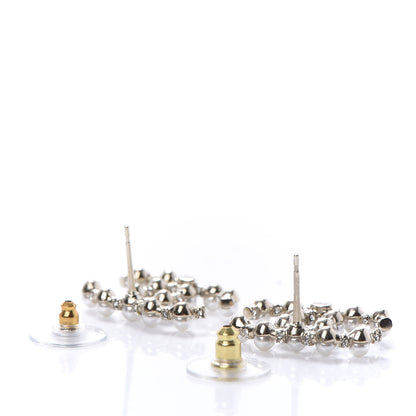 Chanel Pearl Crystal Nefertiti CC Earrings Gold 5 of 10