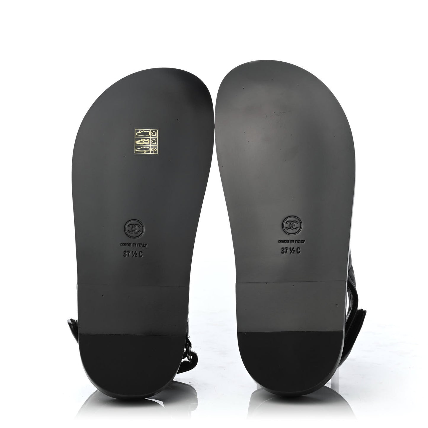 Lambskin Velcro Dad Sandals 37.5 Black