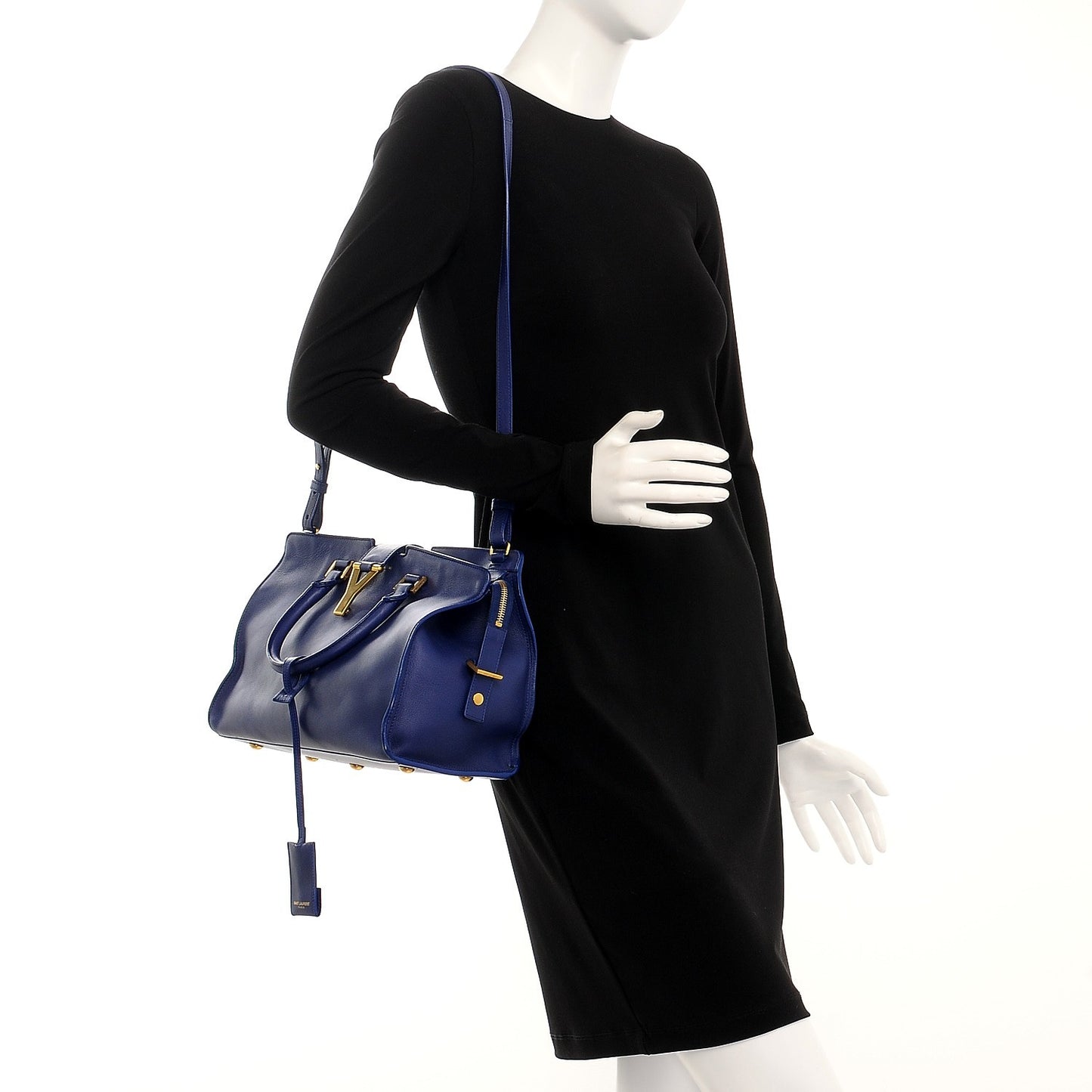 Calfskin Small Classic Y Cabas Navy