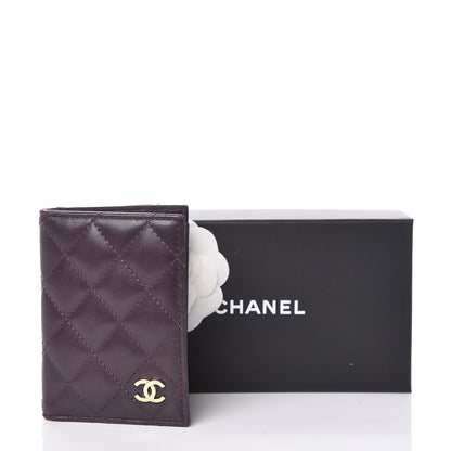 Chanel Lambskin Quilted Card Holder Wallet Purple 9 of 9