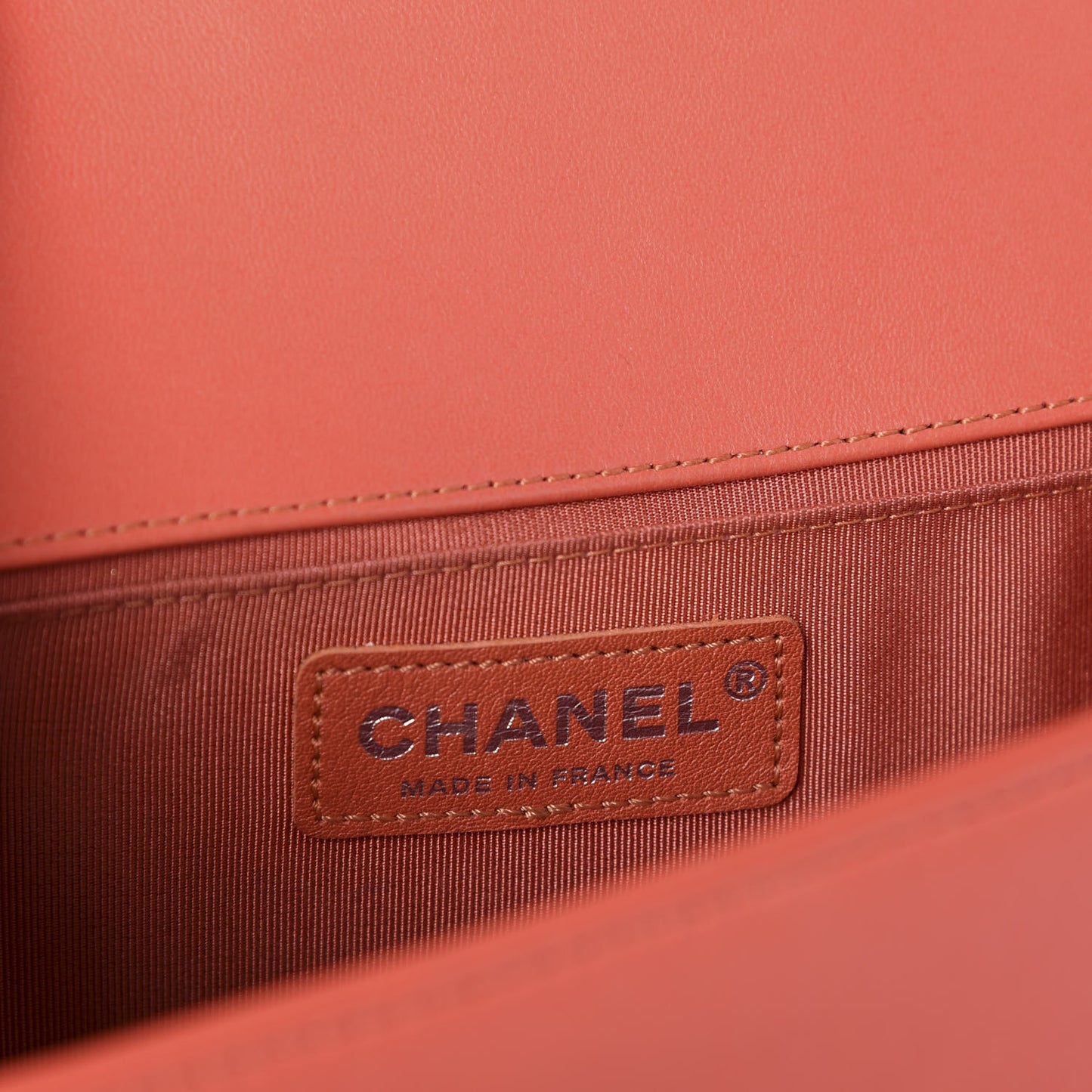Lambskin Tweed Medium Boy Flap Coral