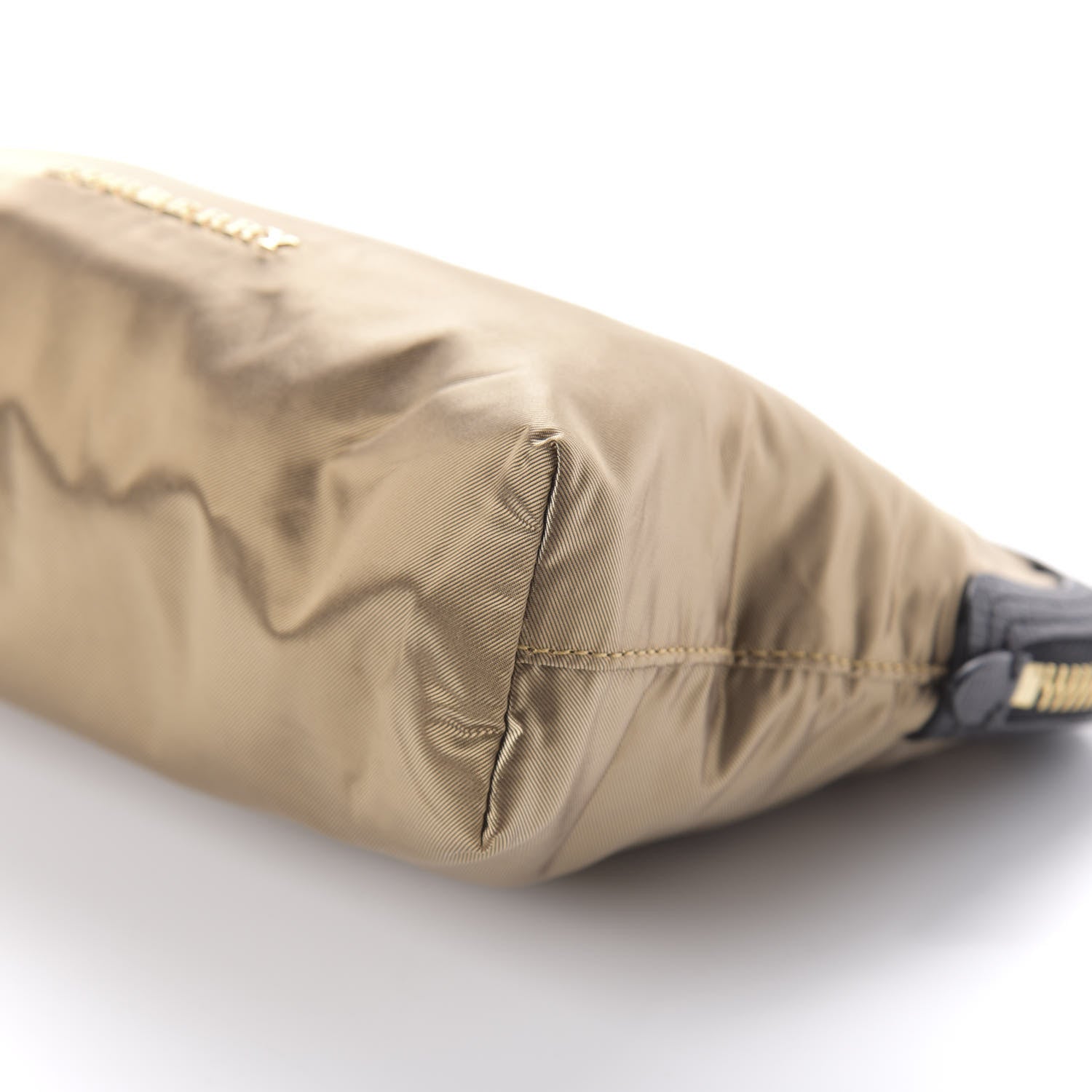 Burberry Nylon Large Border Pouch Gold Black 7 of 10