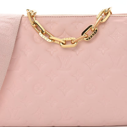 Louis Vuitton Lambskin Embossed Monogram Coussin PM Rose 7 of 12