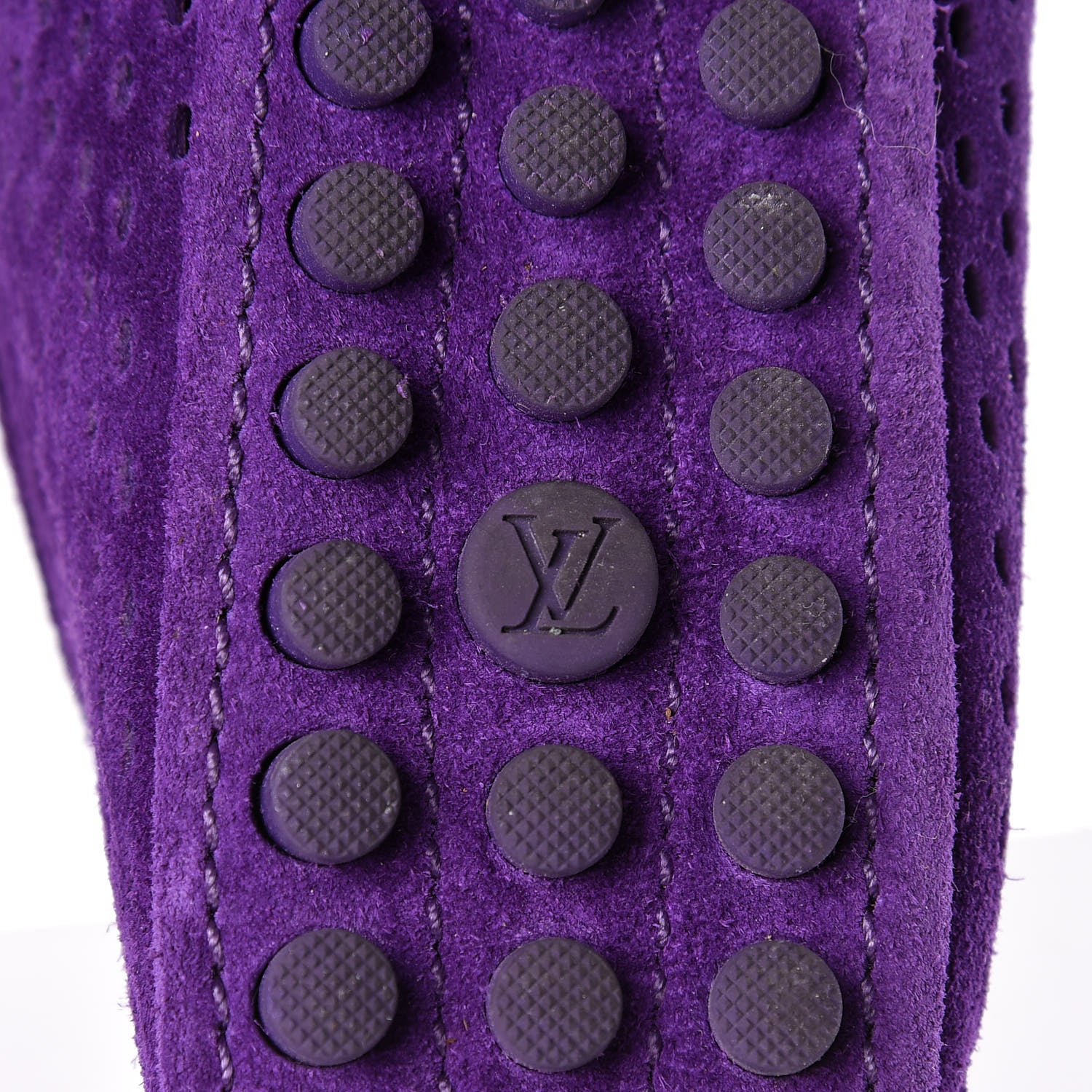 Louis Vuitton Suede Perforated Oxford Ballerina Flats 36 Violet 8 of 12