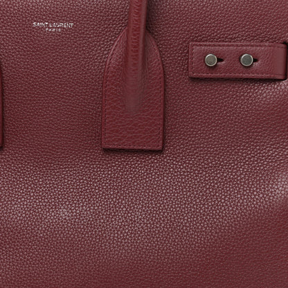 Saint Laurent Grained Calfskin Small Supple Sac De Jour Dark Pallisandre 8 of 16