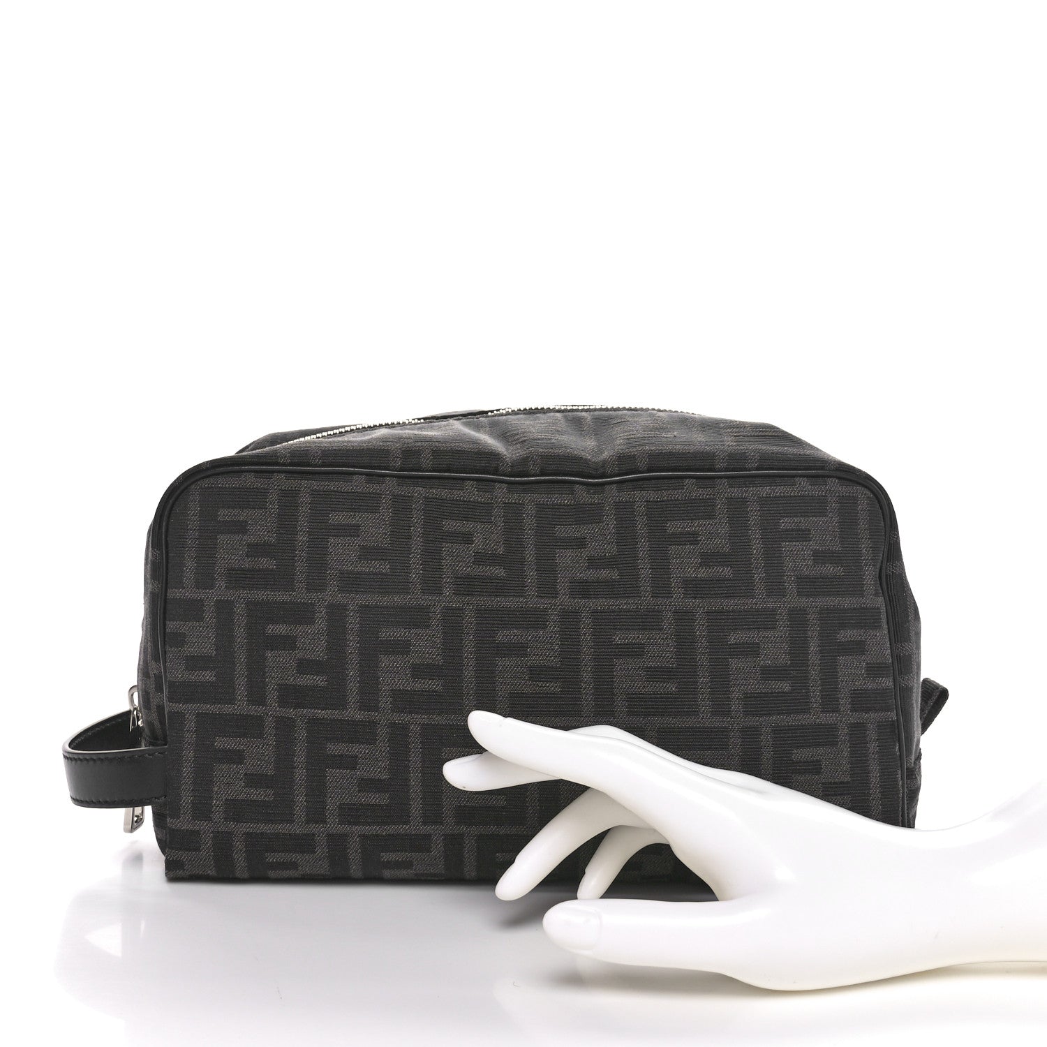 Fendi Jacquard FF Toiletry Case Black 2 of 10