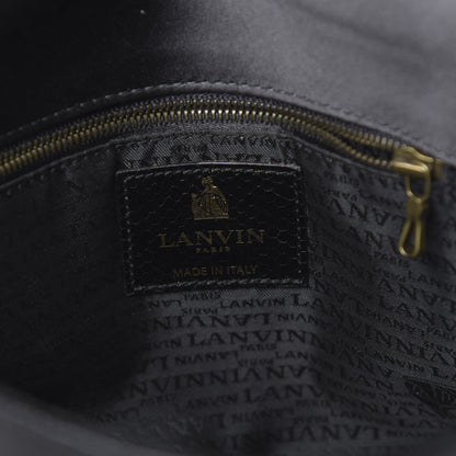 Lanvin Watersnake Medium Sugar Flap Shoulder Bag Black 6 of 9