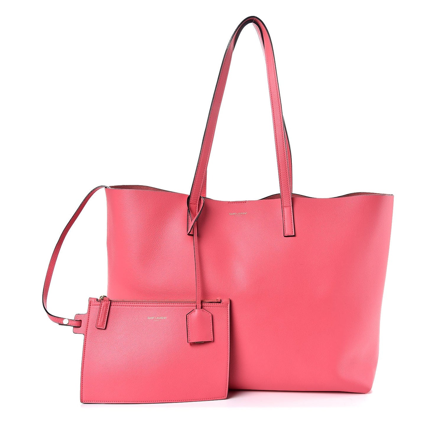 Calfskin Large Shopping Tote Pale Rose
