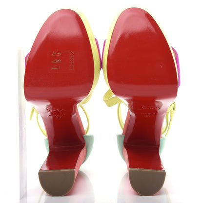 Christian Louboutin Veau Velours Loubi Bee Alta 130 Sandals 35 Multicolor 6 of 13