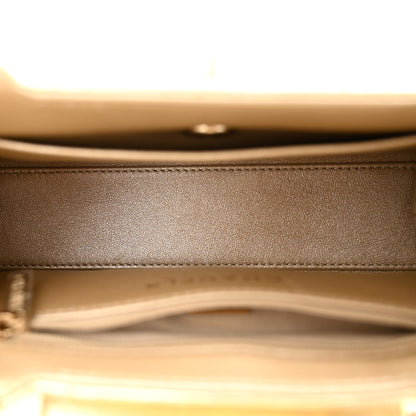 Chanel Metallic Shiny Aged Calfskin Quilted Nano Kelly Shopper Gold 5 of 11