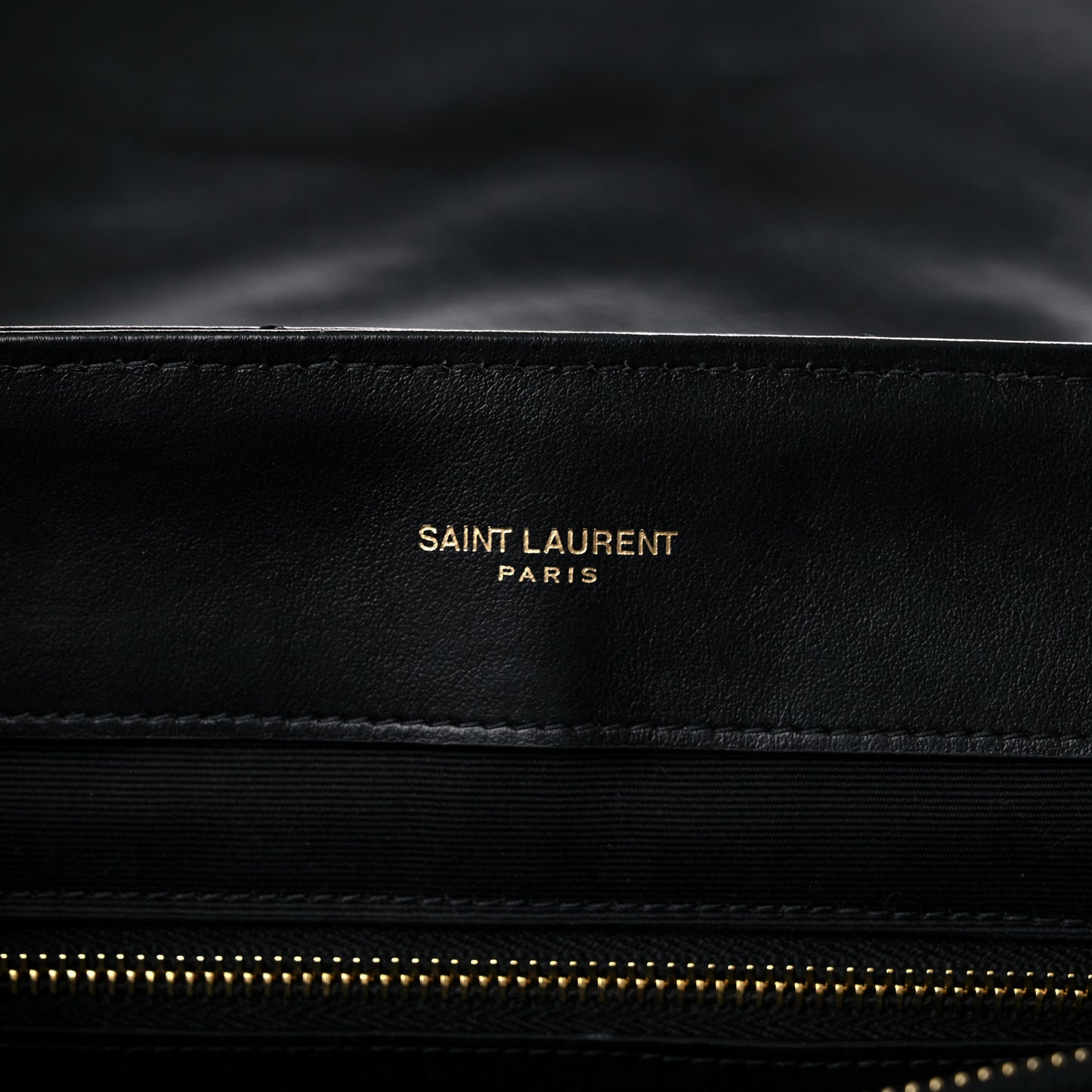 Calfskin Y Quilted Monogram Large Loulou Chain Satchel Black